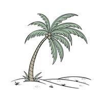Creative Design of Palm Tree Outline vector
