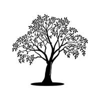 Stylized Outline of Dwarf Almond Tree vector