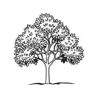 Creative Design of Indian Breadfruit Tree. vector
