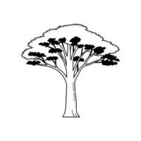 Stylized Outline of Indian Cork Tree vector