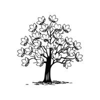 Tulip Poplar Tree Artistic Design vector
