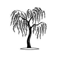 Artful Willow Tree Design vector