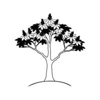 Stylized Red Buckeye Tree Artwork vector