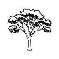 Stylized Red Sandalwood Tree Design vector