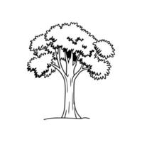 Vibrant Shagbark Hickory Tree Design vector