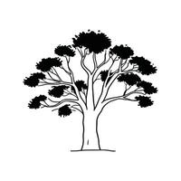 Charming Snow Gum Tree Illustration vector