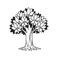Southern Magnolia Tree Artistic Design vector