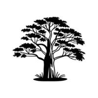 Swamp Tupelo Tree Artistic Design vector