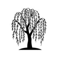 Stylized Weeping Willow Tree Design vector