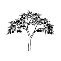 Vivid Western Soapberry Tree Design vector