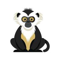 Creative WhiteCheeked Gibbon for Wildlife Projects vector