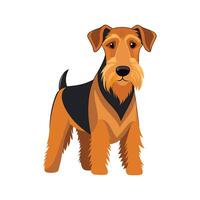 Charming Airedale Terrier Art for Projects vector