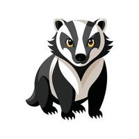 Stylish American Badger for Art Projects vector