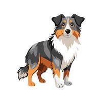 Charming Australian Shepherd Art for Projects vector