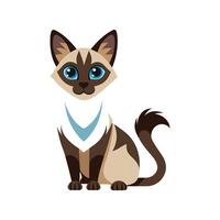 Distinct Balinese Cat Art for Creatives vector