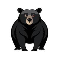 Stylish Black Bear Art vector