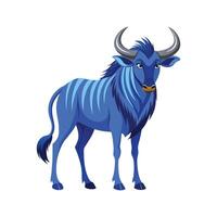 Charming Blue Wildebeest Design vector