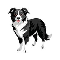 Stylish Border Collie Design vector