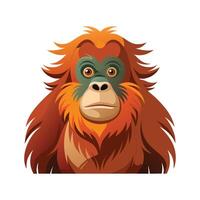Charming Bornean Orangutan Design vector