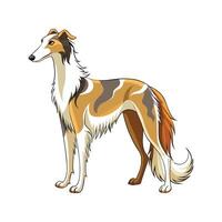Stylish Borzoi Art for Projects vector