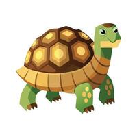 Charming Box Turtle Art vector