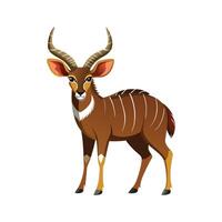 Elegant Bushbuck in Dynamic Pose vector