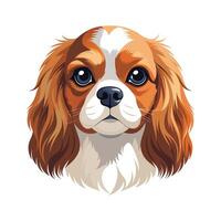 Charming Cavalier King Charles Spaniel Smiling vector