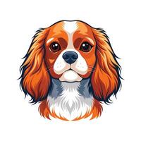 Cavalier King Charles Spaniel with Charming Expression vector