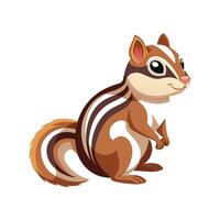 Chipmunk in Lively Forest Environment vector