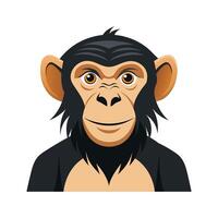 Chimpanzee Swinging Through Tree vector