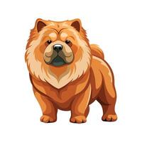 Calm Chow Chow in Serene Landscape vector