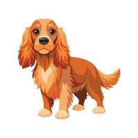 Energetic Cocker Spaniel in Playful Mood vector