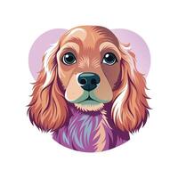 Sophisticated Cocker Spaniel in Portrait vector