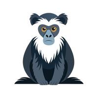 Colobus Monkey Swinging Playfully vector