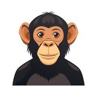 Curious Chimpanzee Engaging with Environment vector