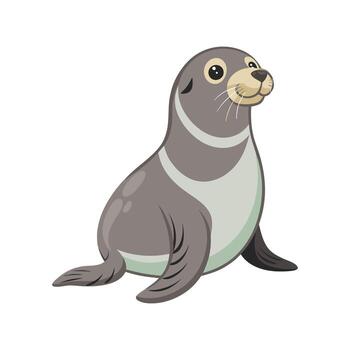 Common Elephant Seal Resting on Beach vector