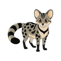 Common Genet Resting Calmly in Nature vector