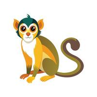 Charming Common Squirrel Monkey Traits vector