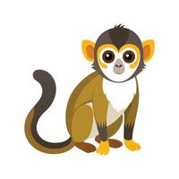 Energetic Common Squirrel Monkey Playtime vector