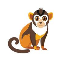 Joyful Common Squirrel Monkey Family vector