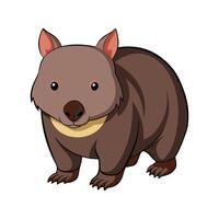 Relaxed Common Wombat in Grass vector