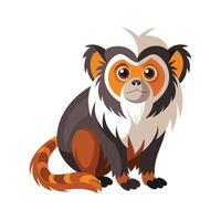 Charming Common Tamarin on Branch vector