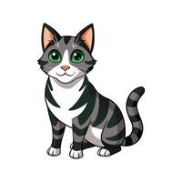 Adventurous Domestic Cat in Garden vector