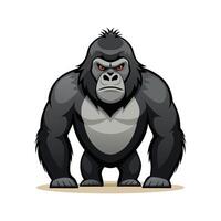 Curious Eastern Gorilla Observing Surroundings vector