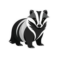 Charming European Badger on the Move vector