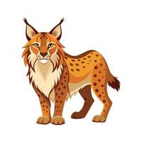 Dynamic Eurasian Lynx in Action vector
