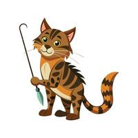 Majestic Fishing Cat in its Element vector