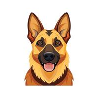 Dynamic German Shepherd in Action vector