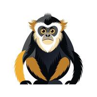 Playful Gibbons Swinging through Trees vector