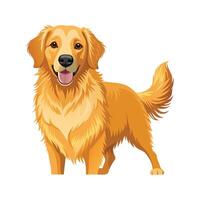 Majestic Golden Retriever in Natural Setting vector